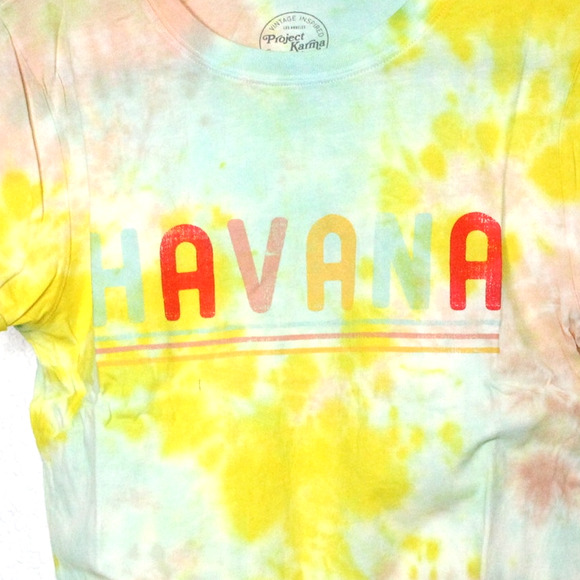 Recycled Karma Havana Endless Summer Tie Dye Fitted T-Shirt Size S NWT - Picture 2 of 5